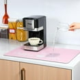 thumbnail image 4 of Pink Coffee Bar Mat Kitchen Accessories for Countertop Absorbent Dish Drying Rubber Backed Coffee Maker Pot Mat, 23.5 x 15.5 Inches, 4 of 6