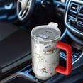 thumbnail image 6 of White Christmas Gnome Pattern Tumbler with Handle and Lid,40oz Double Wall Vacuum Insulated Tumbler,Cups Gift for Women and Men, 6 of 7
