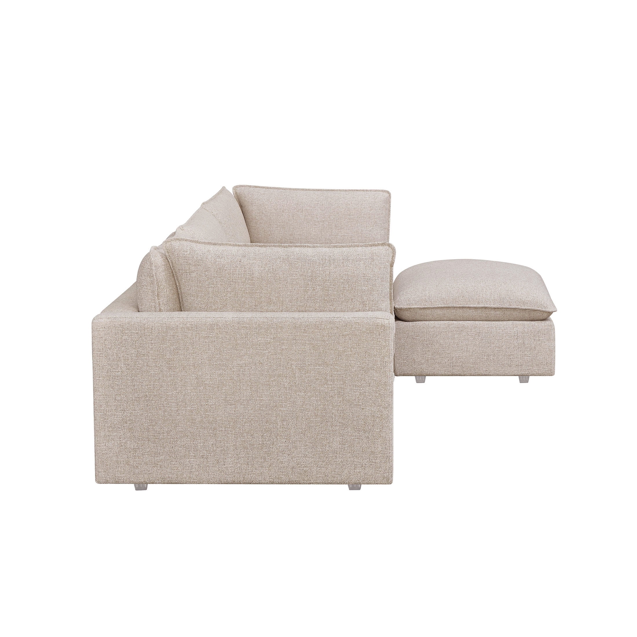 Better Homes & Gardens Weston 107.5" Cloud Modular Sectional Sofa, Heathered Wheat