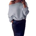 thumbnail image 2 of Pyhlmscde Women's 2024 Solid Long Sleeve Pullover Knit Chunky Sweater, Cardigan Sweaters For Women, Sweaters For Women, Chunky Cardigan, 2 of 3