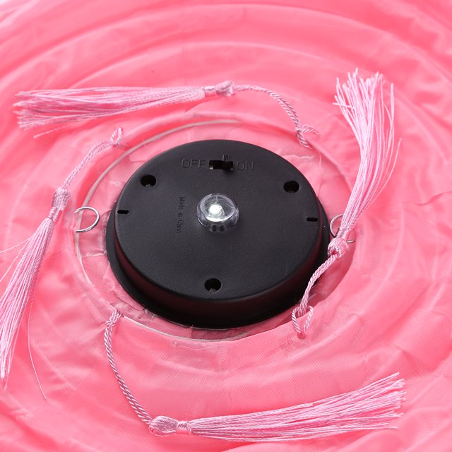 Lámpara de farol de nailon solar impermeable luz colgante decoración de festival (rosa) JShteea Para estrenar