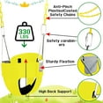 thumbnail image 4 of High Back Full Bucket Toddler Swing Seat with 3- Point Adjustable Safety Harness, 66 inch Detachable Chain,Suitable for Babies Aged 6-24 Months，Baby Swing for Swingset (Yellow), 4 of 14