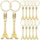 thumbnail image 1 of 12 llaveros retro de la Torre Eiffel, mini llaveros con colgante decorativo (dorados), 1 of 8