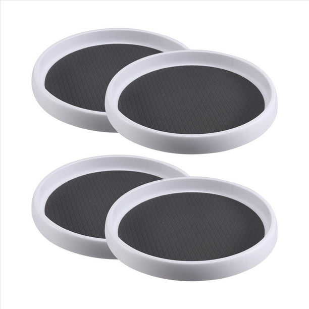 Organizador de 4 Piezas de 10 Pulgadas para Mesa, Giratorio Antideslizante para Gabinetes, Organización y Almacenamiento de Despensa.