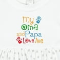 thumbnail image 4 of Inktastic My Oma and Papa Love Me Girls Baby Dress, 4 of 5