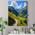 thumbnail image 4 of Alpine Valley Landscape Canvas Print, Decor for Living Room, Office, Cabin, Mountain View Decor, 4 of 8