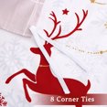 thumbnail image 3 of ZACOO Christmas Comforter Cover Set Queen Reversible Printed Holiday Decorative Bedding, Red Duvet Cover + 2 Pillow Shams, Christmas Reindeer and Snowflake, 3 of 7