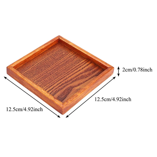 Bandeja De Té De , Bandeja Portátil Pintada De Plantas Naturales, Bandeja Para Servir Comida, Fruta, Café, Té, Tamaño Pequeño, Color Claro, Uso Doméstico Y Cocina
