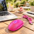 Small Pink Computer Mouse Rhinestone Pink Computer Mouse with Crystal Bling, Wired USB Mouse for ...