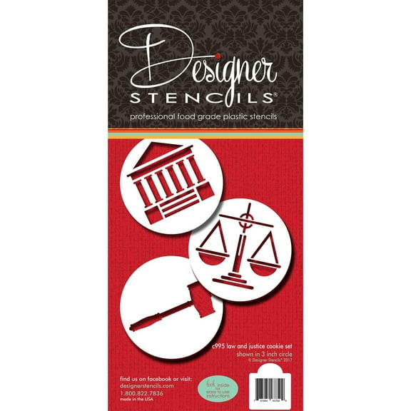 Law and Justice Cookie Stencil C995 by Designer Stencils