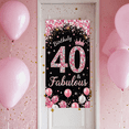 thumbnail image 6 of Sparkling Pink Balloon Themed 40th Birthday Backdrop Banner with Crown Element Fabulous Party Decorations Photography Props for Birthday Celebrations Party Supplies Event Decors, 6 of 7