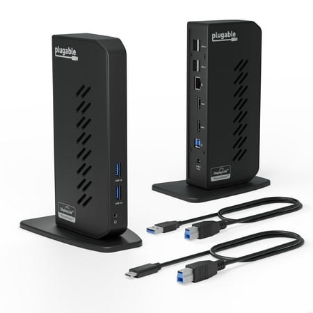 UPC: 0819927012030 | Plugable USB 3.0 and USB-C Universal Laptop Docking Station for Windows and Mac (Dual Video HDMI  Gigabit Ethernet  Audio  6 USB Ports)