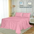 thumbnail image 3 of Ruvanti California King Sheet Sets - Luxurious Silky Soft Microfiber Bedding - Cozy & Comfy - 15 Inch Deep Pocket (Fits up to 17") Hotel Bed Sheets - 4 Pcs - Pink, 3 of 8