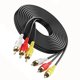 thumbnail image 4 of Cable AV 3 RCA Adaptador de cable de audio y video compuesto Conector de señal macho a macho para cámara de TV DVD, 15 m Inevent EL004988-02, 4 of 7