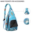 thumbnail image 3 of Underwater World Sling Backpack - Mystical Dolphin & Whale Cartoon Pattern, Multi-Pocket Daypack for Photography, 3 of 4