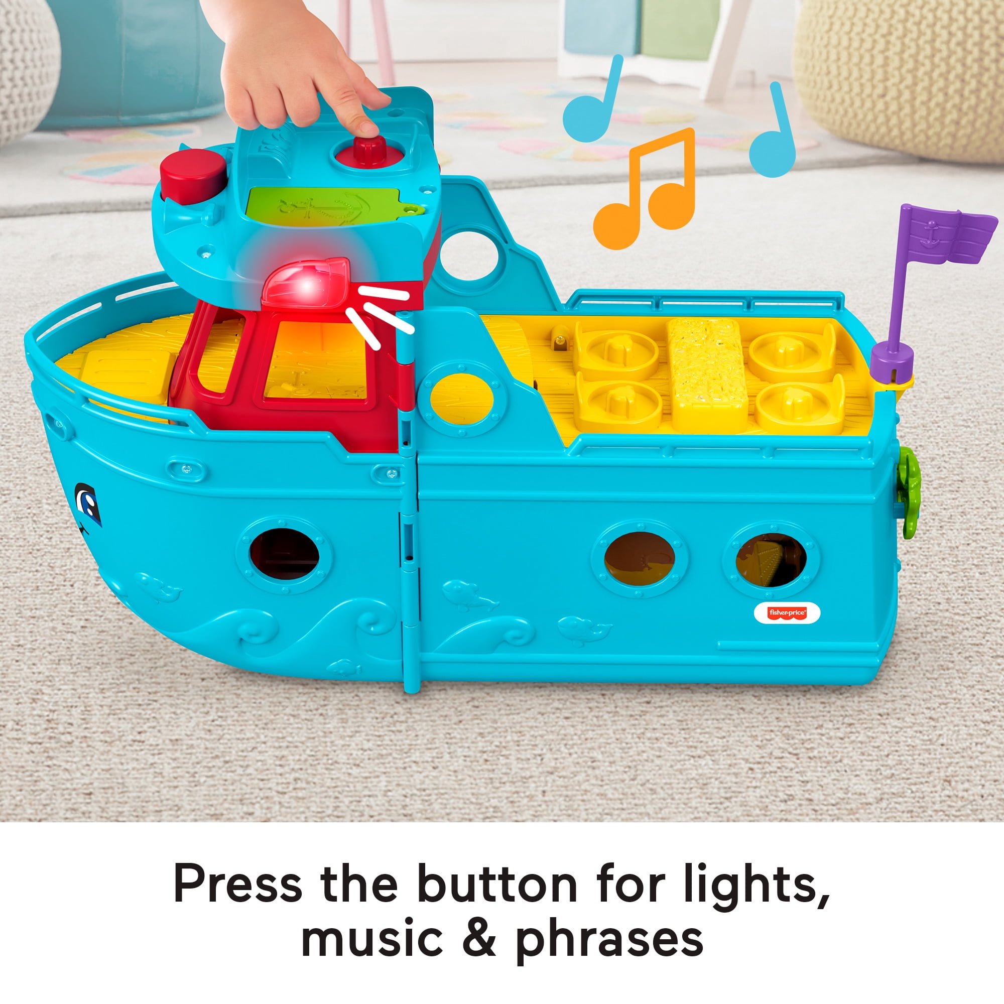 Little People Travel Together Friend Ship Vehicle Playset with Captain Beau & Mia Figures