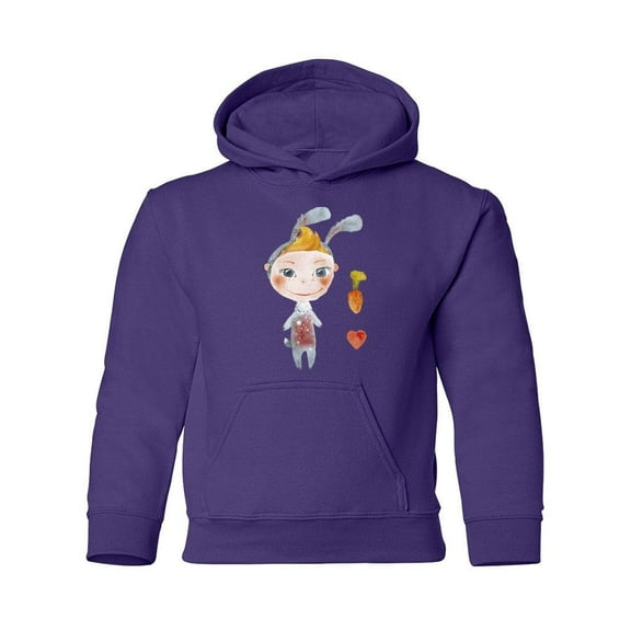 Bunny Outfit Girl Hoodie Juniors -Image by Shutterstock,  Medium