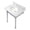 Marble White / Polished Chrome, variant on Kingston Brass KVPB30MOQ7 Monarch 30" Carrara Marble Console Sink with Stainless Steel Legs (8-Inch, 3-Hole), Carrara Marble White/Brushed Brass