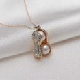thumbnail image 2 of Women Crystal golden Necklace White Pearl golden peanut Pendant necklace Jewelry Sweater Chain,1pc, 2 of 4