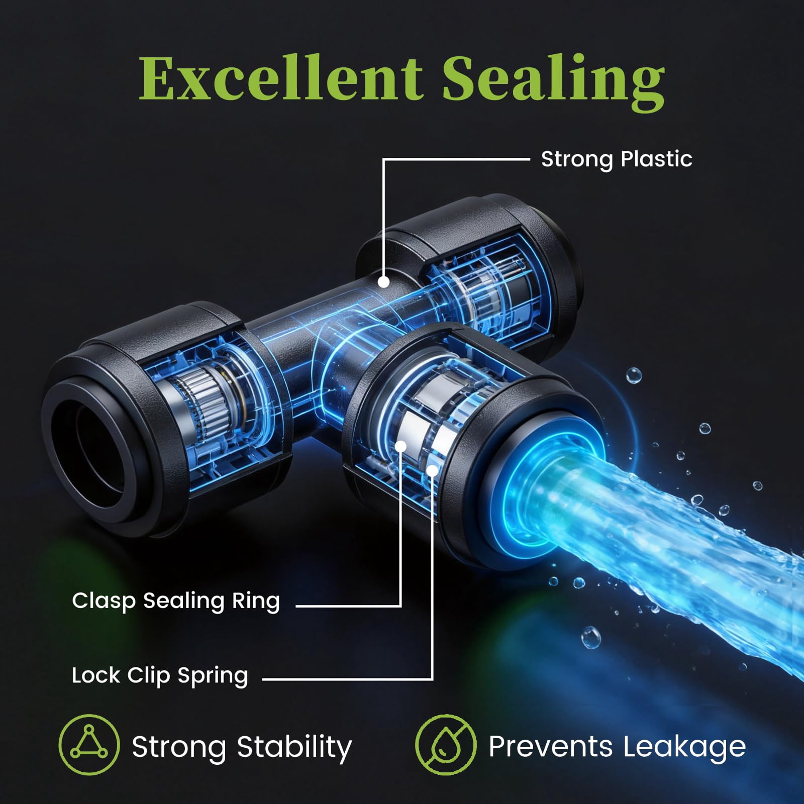 RainPoint Drip Irrigation System with 50FT 5/16" and 100FT 1/4" Irrigation Tubing, Adjustable Emitters DIY Drip Irrigation Kit for Potted Plants, Patios& Garden, Raised Beds