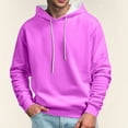 thumbnail image 2 of Vividxx Mens Hoodies Pullover Mens Couple Casual Sports Pocket Pullover Solid Color Drawstring Hooded Sweatshirts Comfy Casual Long Sleeve Comfortable, 2 of 4