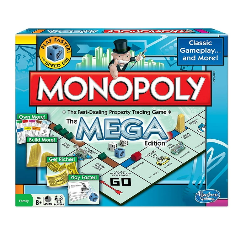 Juego De Mesa Monopoly Winning Moves Mega Gold Tablero Gigante Detalles Dorados Alta Calidad