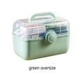 thumbnail image 3 of kurtrusly Pill Case 2-layers Emergency First Aid Kit Organizer Plastic Container Green Extra large, 3 of 6