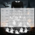 thumbnail image 3 of Karymi Dresses for Women Halloween Print Swing Midi Dress, Solid Crew Neck Long Sleeve Satin Bow Waist Vintage A Line Party Costume Dress Maxi Dresses for Women, 3 of 6