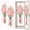 Color 4, variant on 2 Pcs School Locker Magnetic Wallpaper 12" x 36" Starfish Coastal Soft Pink Minimal Beach Seashell Border Reusable Removable Locker Accessories Back to School Supplies