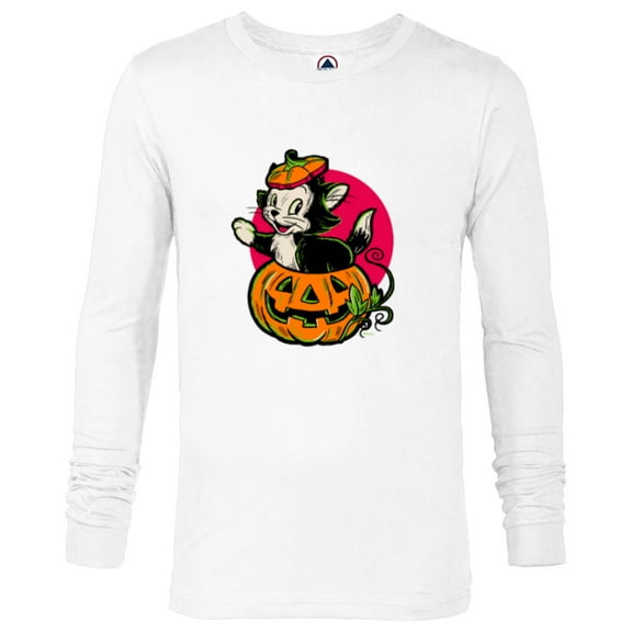 Disney 100 Figaro Jack-o’-Lantern Classic Halloween D100 - Long Sleeve T-Shirt for Men - Customized-White
