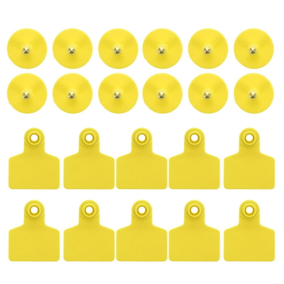 HINTRMENT Calf Ear Tags Blank 100Pcs 2x1.6x0.5In