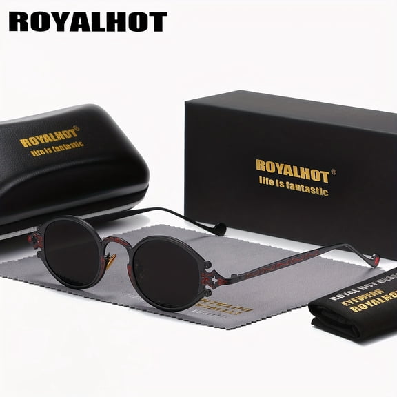 RoyalHot Unisex Versatile Oval Metal Polarized Fashion Full Frame SunglassesHiking Sport Oval Frame Polarized Sunglasses UV400