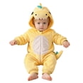 thumbnail image 2 of Toddler Dinosaur Hooded Romper Halloween Dinosaur Dress Up Outfits (Yellow), 2 of 9