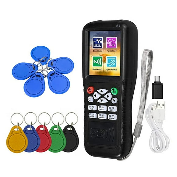 X100 RFID NFC Smart Card Reader Writer+5 X UID/CUID Keychain RFID Duplicator ID IC Card Programmer Encrypted Key Copier