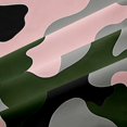 thumbnail image 5 of Manfei Abstract Camouflage Blackout Curtains, Mid Century Camo Window Curtains Pack of 2 (38x45 Each), Pink Olive, 5 of 6