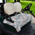 thumbnail image 2 of Golf Cart Seat Covers for 2 Seater, Blue Pink Botanical Soft Microfiber Cart Seat Towel Blanket, Spring Floral Vintage Absorbent Breathable Non Slip Bench Seats Protector for Golf Course 51"x31", 2 of 9