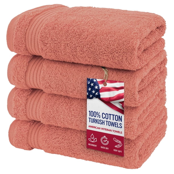 Toalla de mano American Veteran Towel, 100% algodón, juego de 4