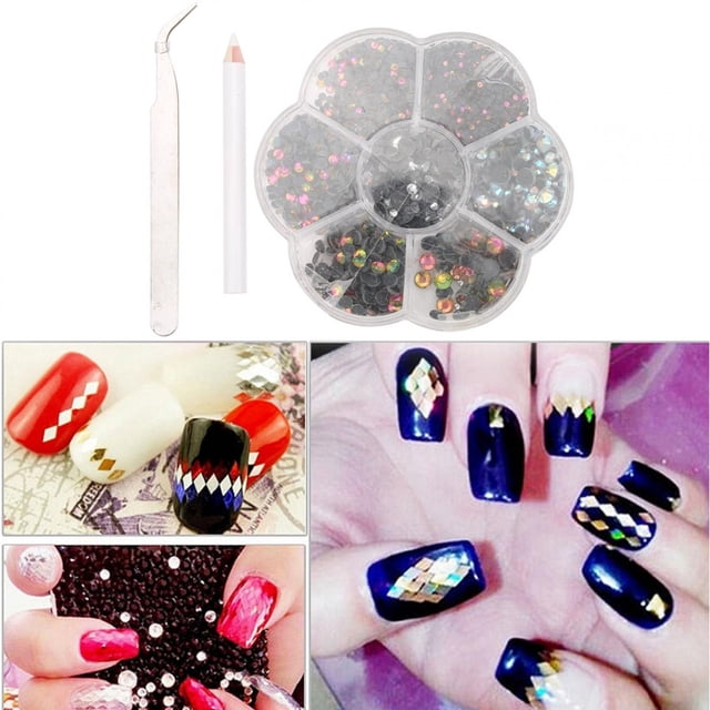Hot Fix Rhinestones,Glass Glue Bottom Flat Nail Art Rhinestones Clothes Accessories Built for Professionals