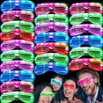 thumbnail image 6 of 6x Light Up Sunglasses NeonParty Favor Glow Glasses for Kids Adults Party Supply, 6 of 21