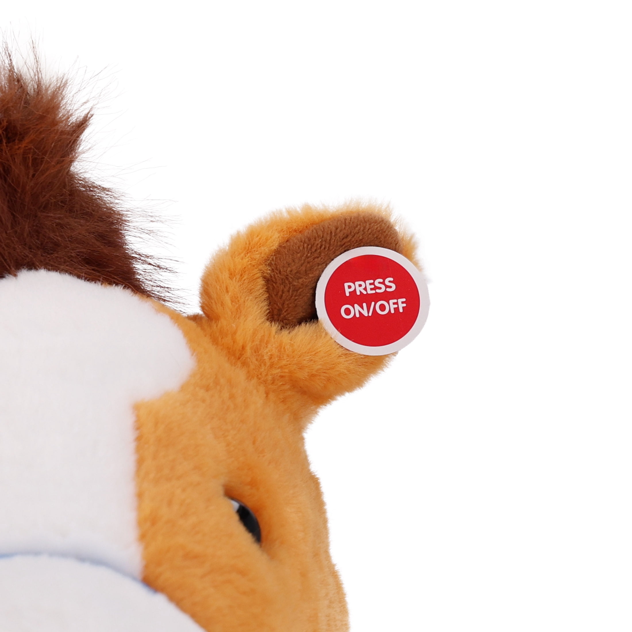 Kid Connection Plush Riding Stick Horse, Brown , 33inch H
