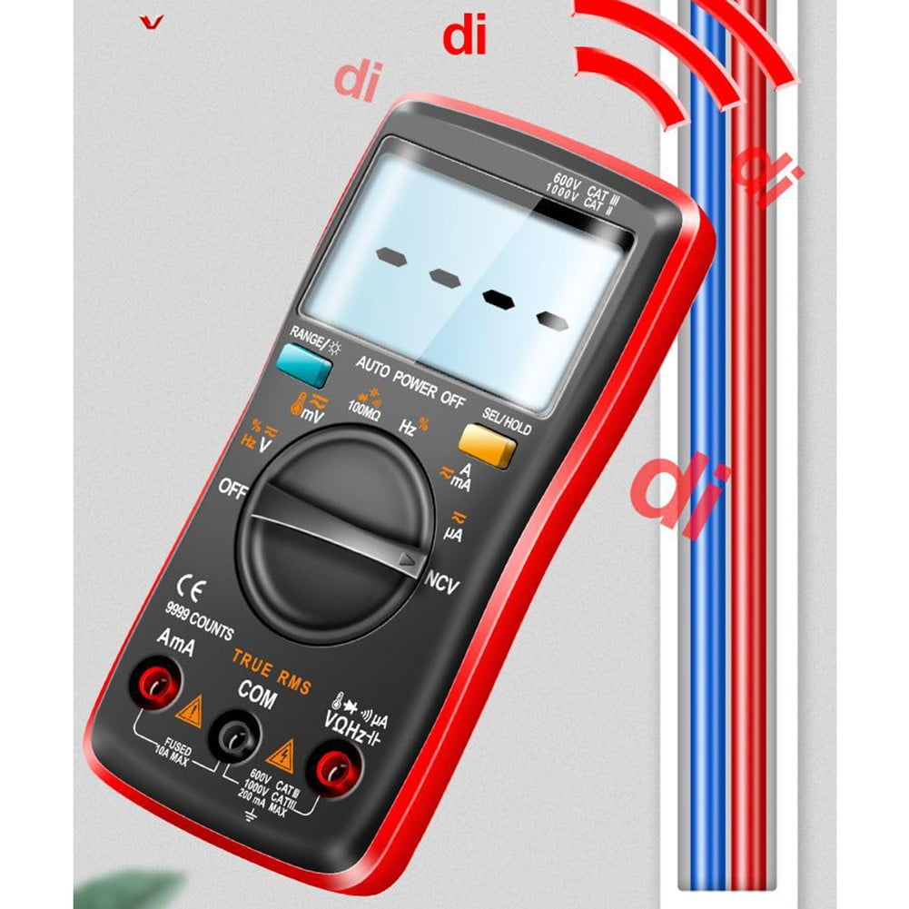 An8009 Nvc Smart Digital Multimeter Ac/Dc Voltage And Current Tester 9999 Counts