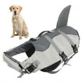 thumbnail image 3 of Chaleco de seguridad para perros, diseño de tiburón de esponja de lona, chaleco de seguridad para mascotas, chaleco protector de natación para perros, diseño de clase mundial Jadeshay  A, 3 of 8