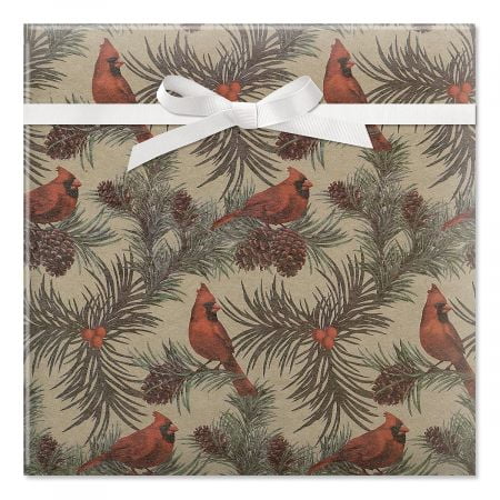 Kraft Paper Christmas Wrapping Ideas Kraft Cardinals Jumbo Rolled Christmas Wrapping Paper - 1 Giant Roll, 23 Inches Wide by 35 feet Long, Heavyweight, Tear-Resistant, Holiday Wrapping Paper ()