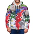 thumbnail image 6 of Lsque Pikmin for Mens Full-zip Hoodie, Zip-up Pullover Hooded Sweatshirt, Kangaroo Pocket Hoodie Ideal for Daily Wear, Travel, and Home-3X-Large, 6 of 8