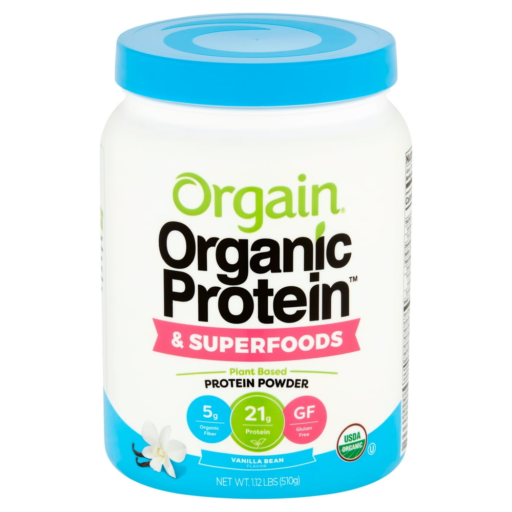 Orgain Organic Protein & Superfoods Vanilla Bean Powder, 1.12 lbs