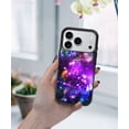 thumbnail image 5 of WIRESTER Shockproof Soft Rubber Cover Case for Apple iPhone 17 Pro 6.3" 2025, Purple Nebula Galaxy, 5 of 5