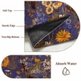 thumbnail image 6 of Round Rug 3.3Ft Washable Non-Slip, Orange Purple Spring Floral Circle Area Rugs for Living Room Bedroom, Vintage Botanical Summer Flower Indoor Floor Mats Carpet Runner for Home Decor Aesthetic, 6 of 8