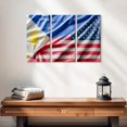 thumbnail image 2 of Elephant Stock Philippine And Usa Flag Wall Art - Horizontal Multi Panel Canvas - Living Room Wall Decor - Flags Multi Panel - Blue And Red Decor - 23" x 14", 2 of 4