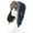 dark blue, variant on Unisex Men Women Russian Hat Trapper Bomber Warm Ear Flaps Winter Ski Hat Cap Headwear
