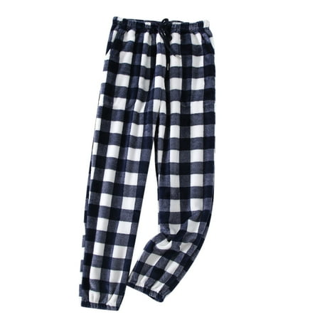 

iOPQO Pajama Pants Womens Pajamas shorts for women Women s Casual Pajama Checkered With Pockets Pants Comfortable Plaid Lounge Loose Trousers Plaid Pajama Pants Pj Pants Blue Pants XL